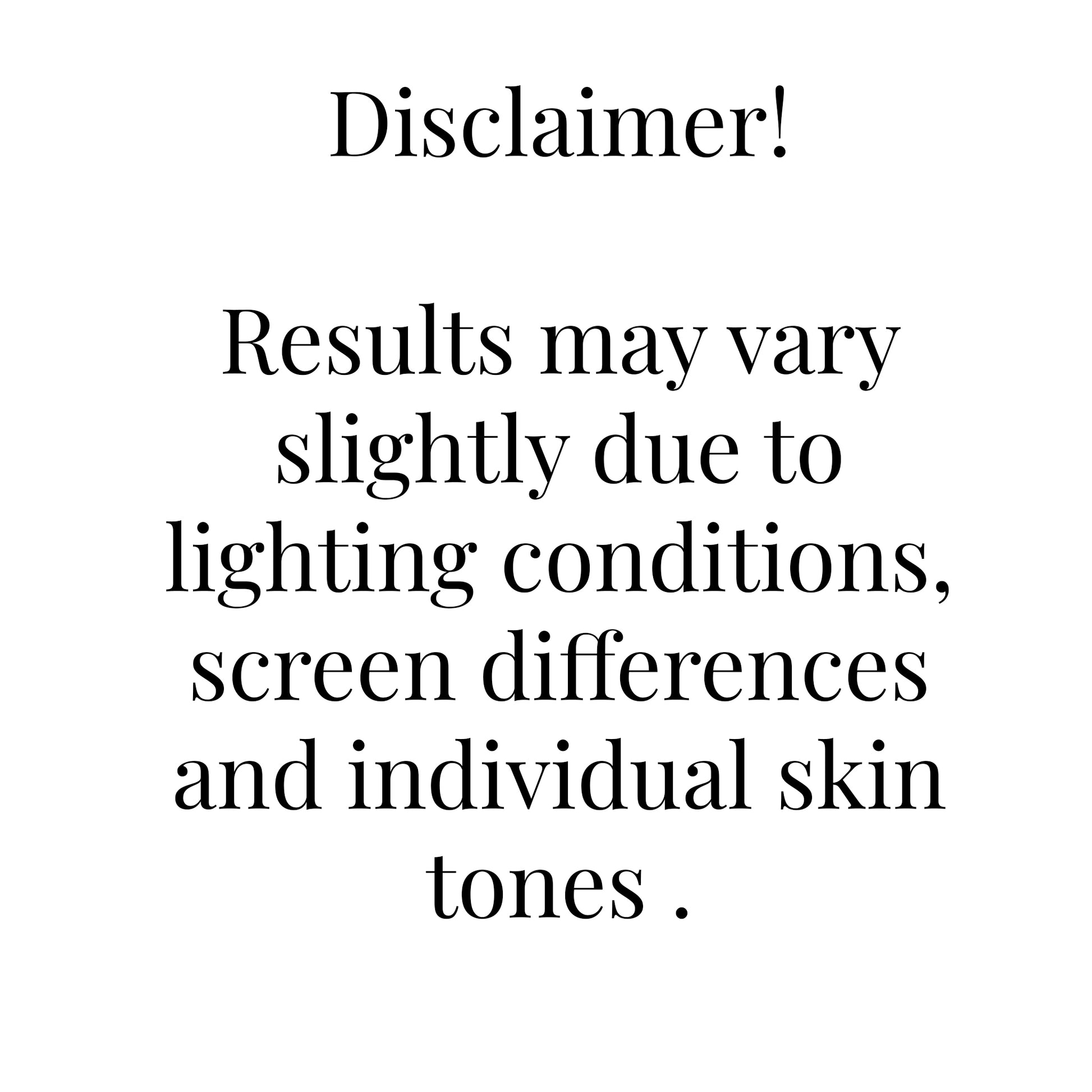 Product Disclaimer