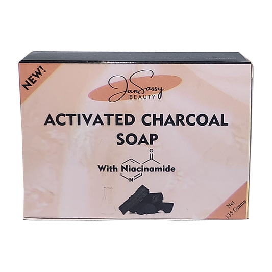 🎁 JanSassy Charcoal Soap with Niacinamide – Whitening & Brightening Soap (100% off)